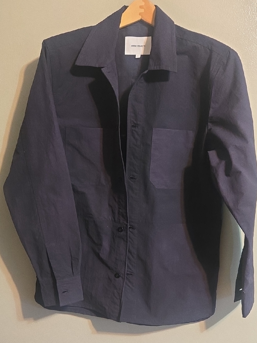 NORSE PROJECTS Ulrik Wave Dye OVERSHIRT In Navy- Small